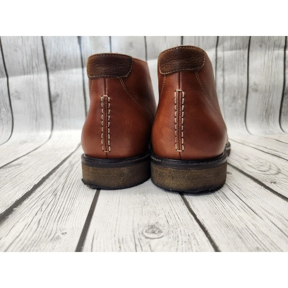Johnston Murphy Copeland Mens 11.5 M Brown Leather Crepe Sole Ankle Chukka Boots